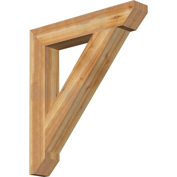 Ekena Millwork Traditional Slat Rough Sawn Bracket, Western Red Cedar, 6"W x 38"D x 42"H BKT06X38X42TRA06RWR - main